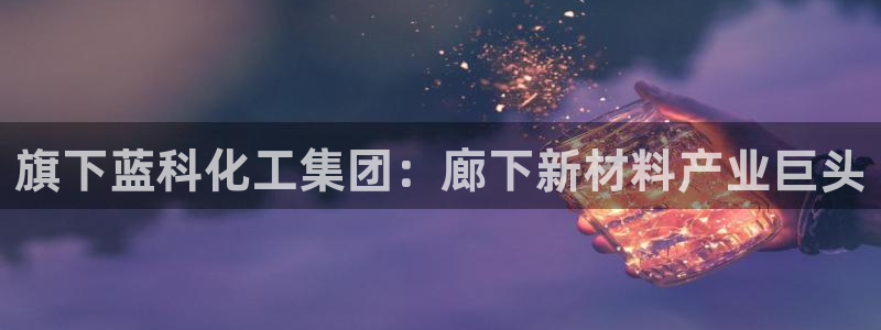球盟会有没有黑单的球员：旗下蓝科化工集团：廊下新材料产业巨头