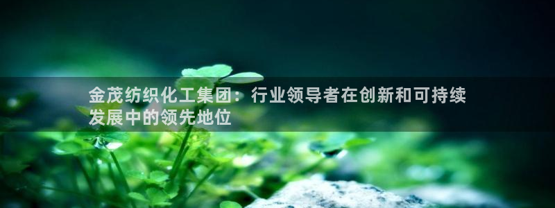 球盟会黑平台：金茂纺织化工集团：行业领导者在创新和可持续
发