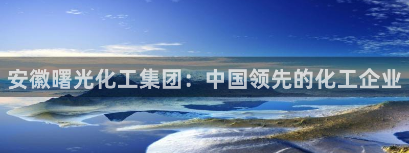球盟会在线网站：安徽曙光化工集团：中国领先的化工企业