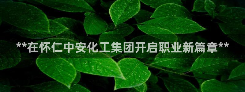 球盟会(中国)官方网站：**在怀仁中安化工集团开启职业新篇章